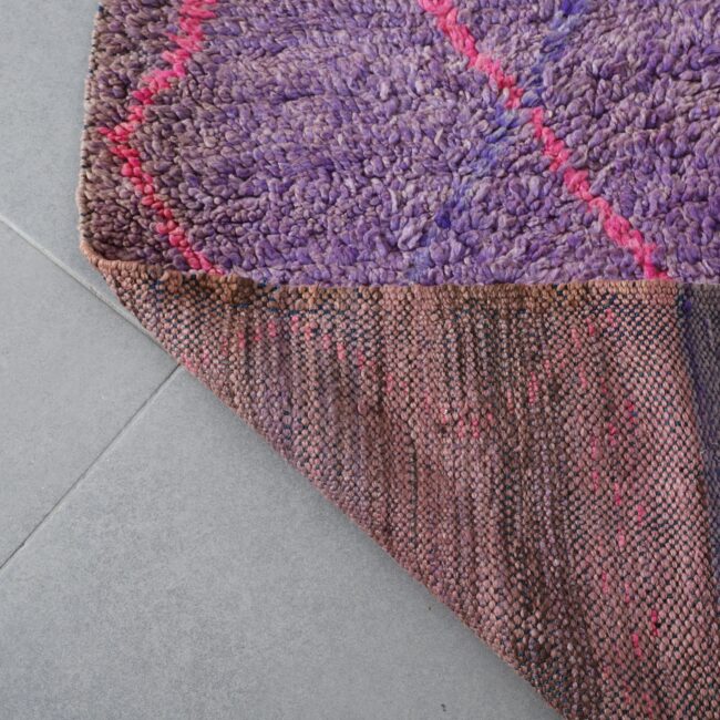 Colorful Moroccan Beni Ourain Rug with Geometric Motifs - Image 3