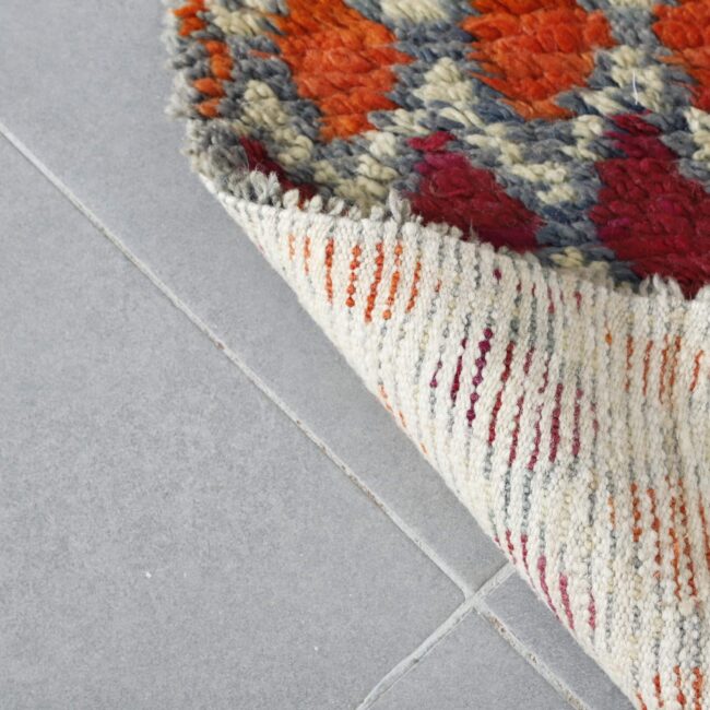 Colorful Moroccan Beni Ourain Rug with Diamond Pattern - Image 6