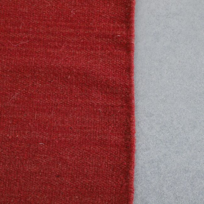 Handmade Red Moroccan Kilim rug with Symbolic Motifs - Image 3