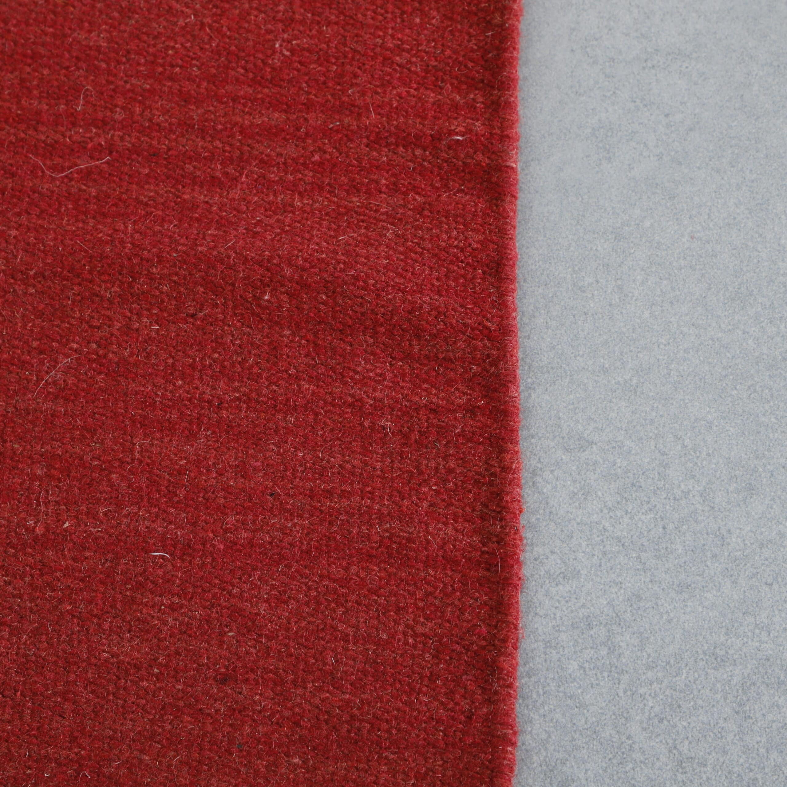 Handmade Red Moroccan Kilim rug with Symbolic Motifs - Image 3