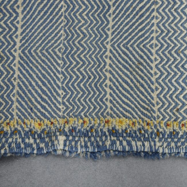 Colorful Moroccan Kilim rug with Geometric Stripes - Image 5
