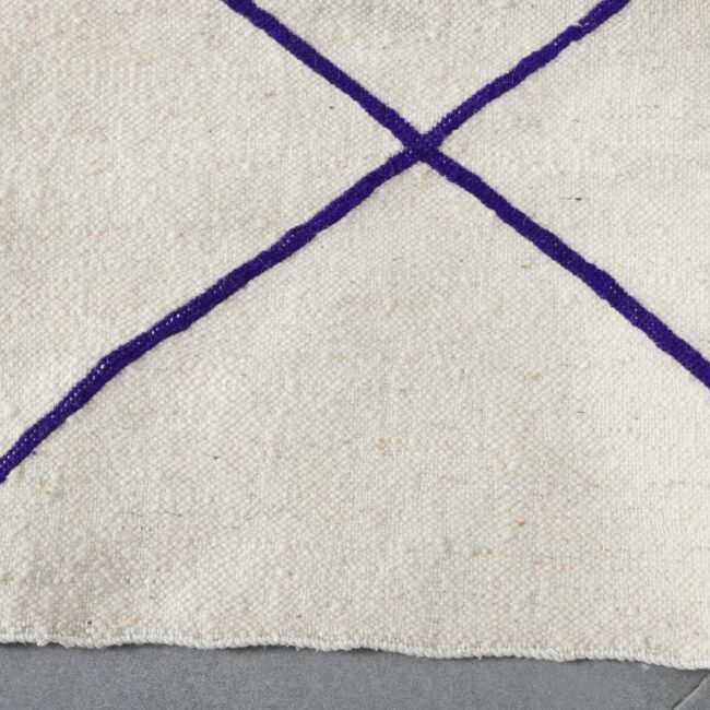 Handwoven Moroccan Beni Ouarain Rug with Diamond Lattice - Image 6