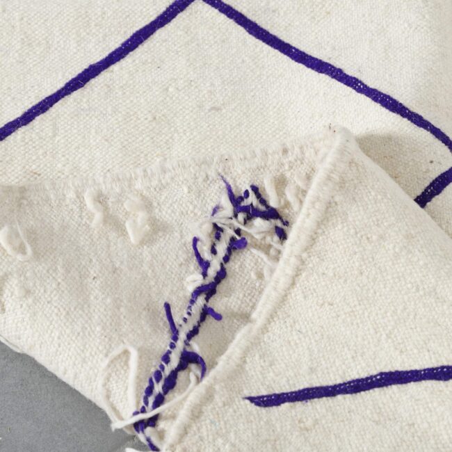 Handwoven Moroccan Beni Ouarain Rug with Diamond Lattice - Image 3