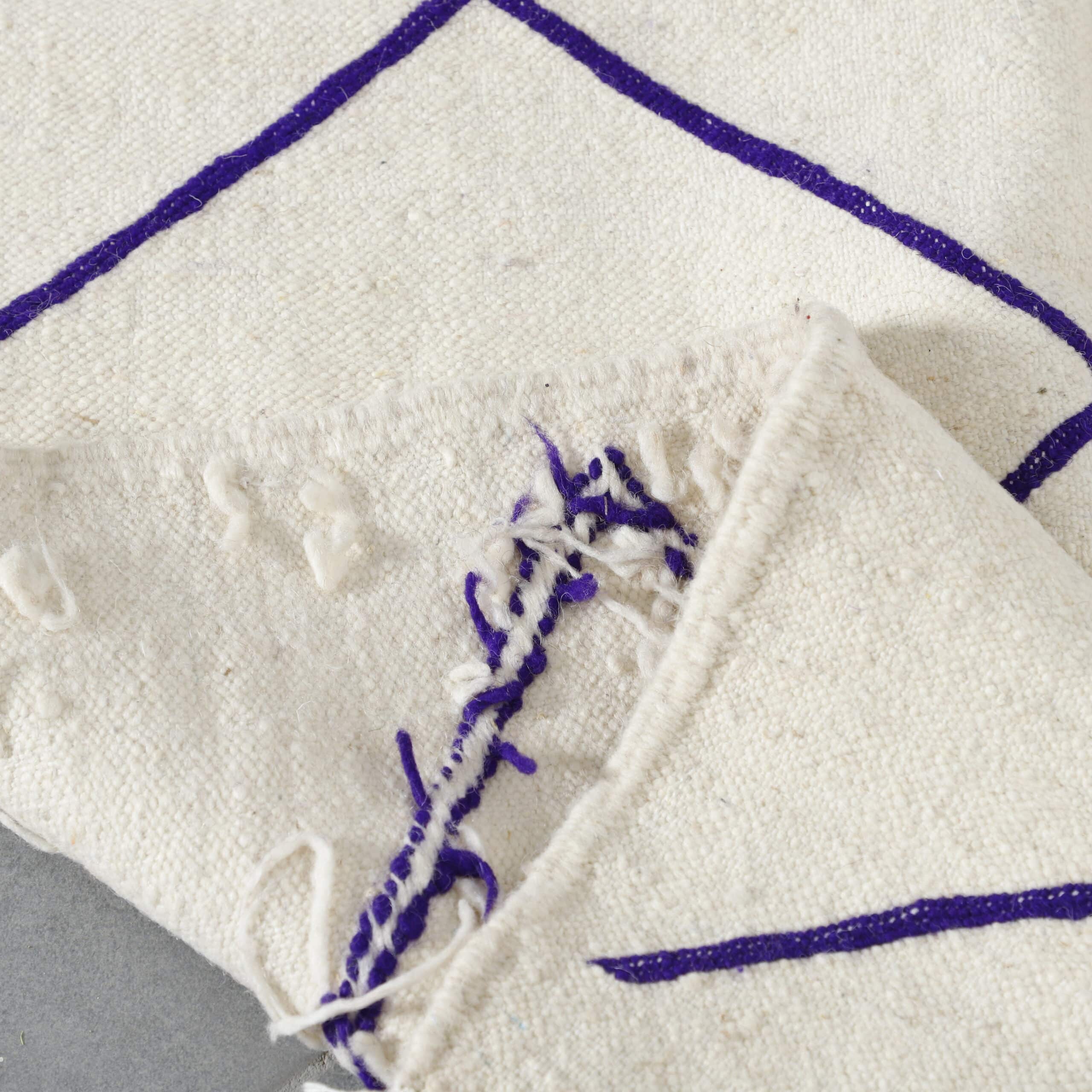 Handwoven Moroccan Beni Ouarain Rug with Diamond Lattice - Image 3