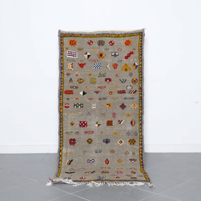 Authentic Taznakht Rug with Symbolic Motifs