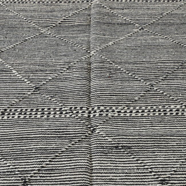 Classic Moroccan Zanafi Rug with Horizontal Stripes - Image 2