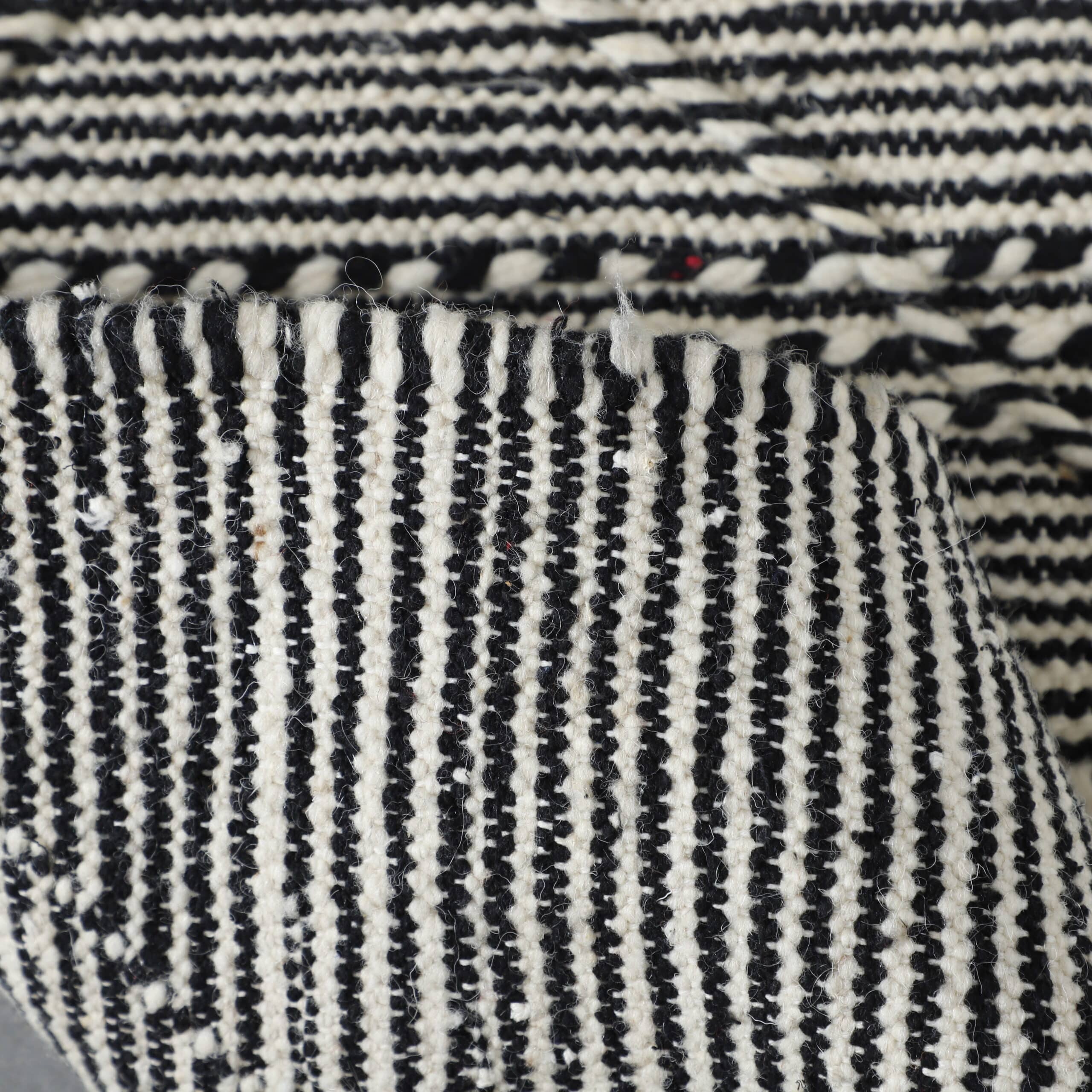 Classic Moroccan Zanafi Rug with Horizontal Stripes - Image 7