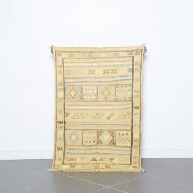 Moroccan Kilim with Geometric Motifs