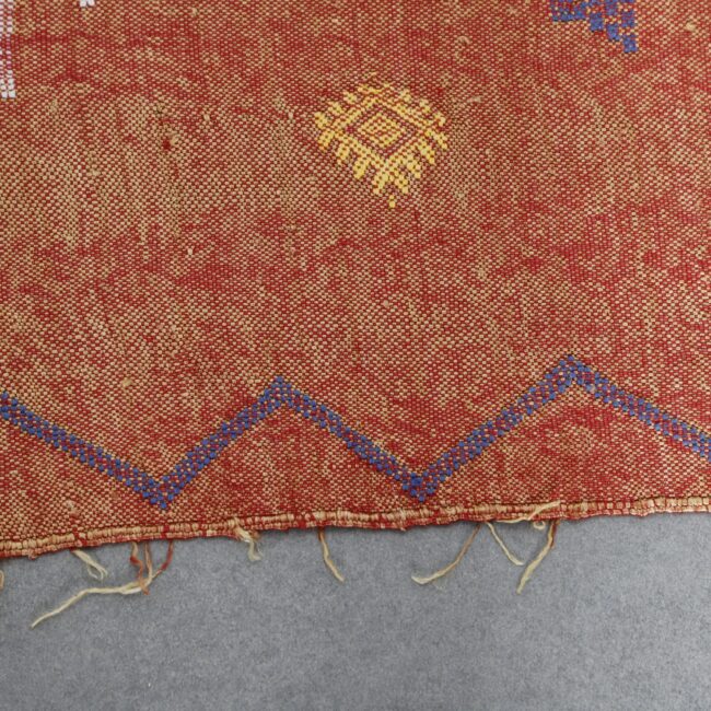 Moroccan Terracotta Cactus Silk Rug Handwoven Geometric - Image 6