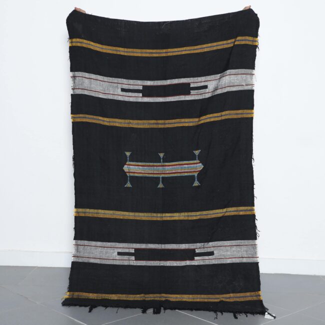 Moroccan Kilim Rug with Symbolic Motifs