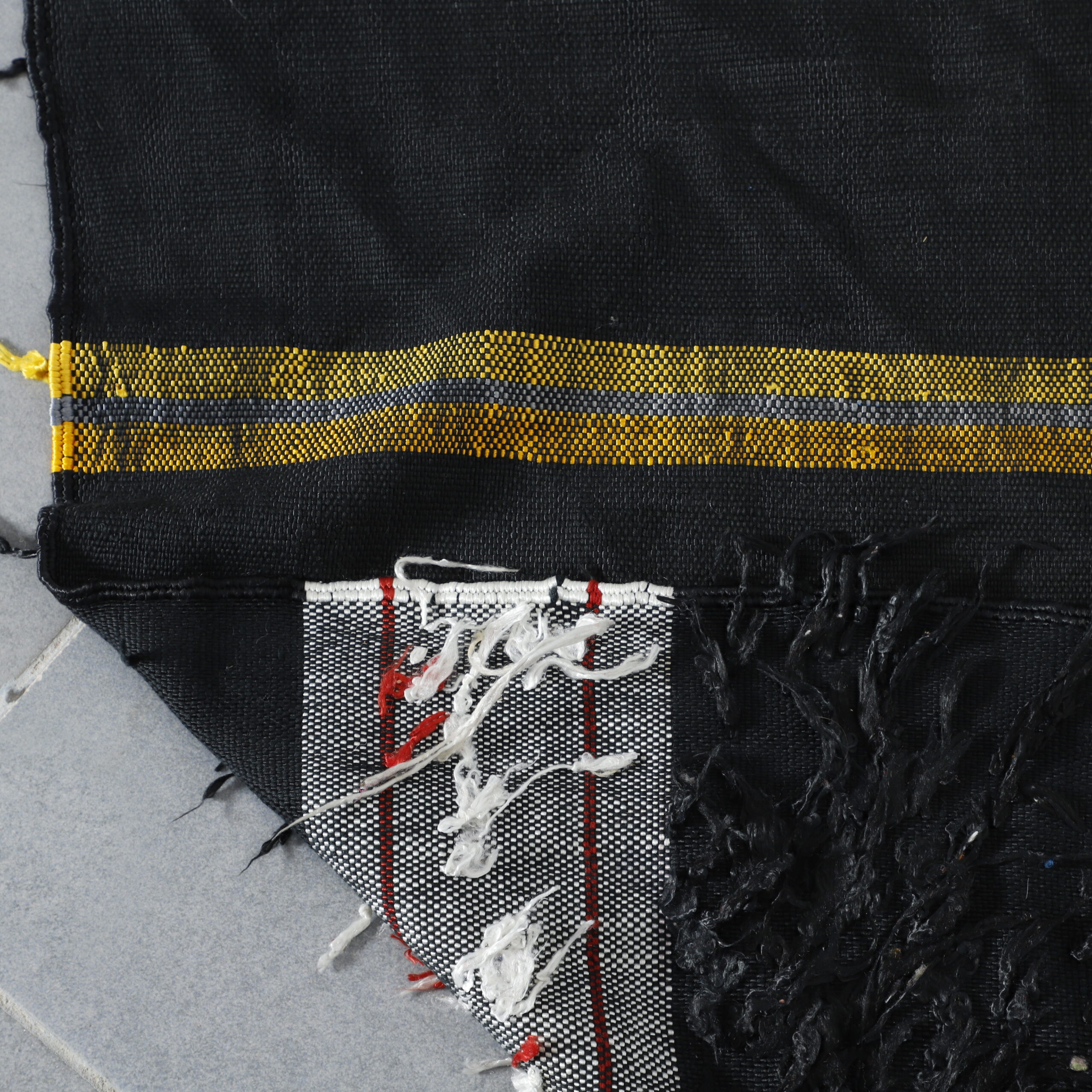 Striking Moroccan Kilim Rug with Symbolic Motifs - Image 3