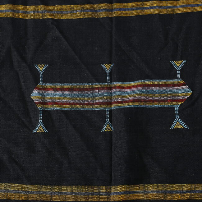 Striking Moroccan Kilim Rug with Symbolic Motifs - Image 4