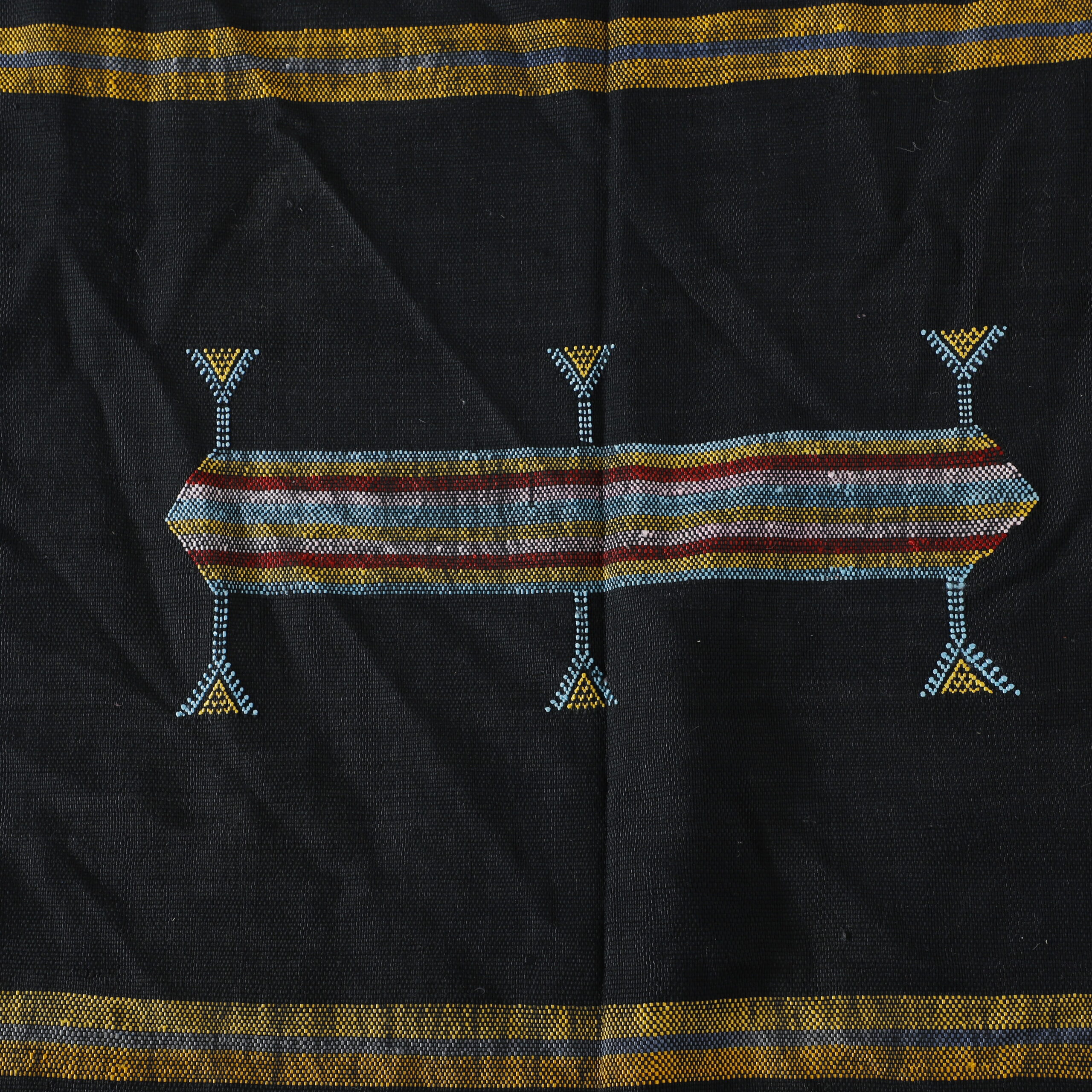 Striking Moroccan Kilim Rug with Symbolic Motifs - Image 4