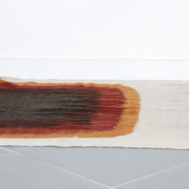 Traditional Berber Veil with Earthy Hues & Henna-Dyed Moroccan Craftsmanship - Image 6