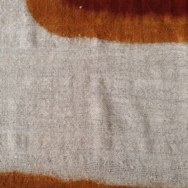 Traditional Berber Veil with Earthy Hues & Henna-Dyed Moroccan Craftsmanship - Image 4