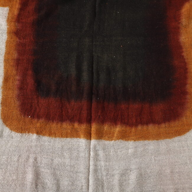 Traditional Berber Veil with Earthy Hues & Henna-Dyed Moroccan Craftsmanship - Image 3