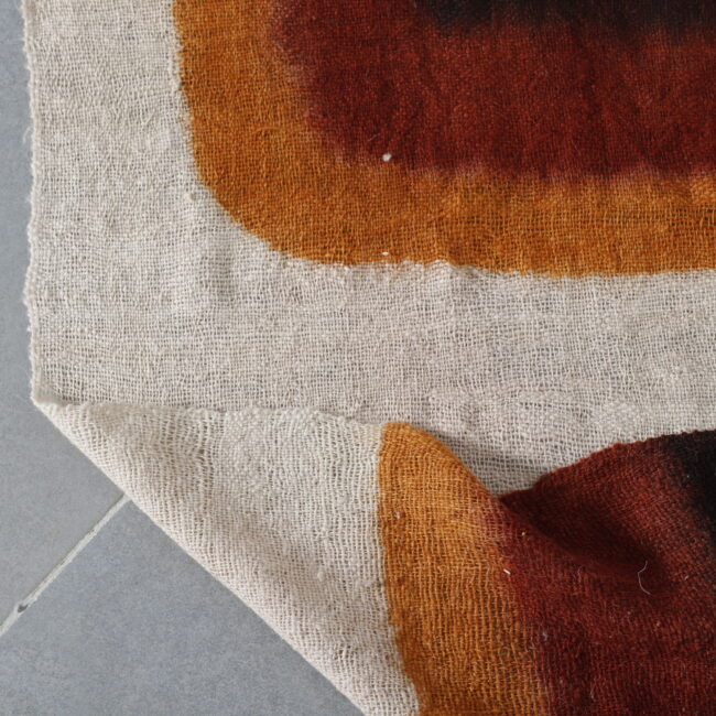 Traditional Berber Veil with Earthy Hues & Henna-Dyed Moroccan Craftsmanship - Image 2