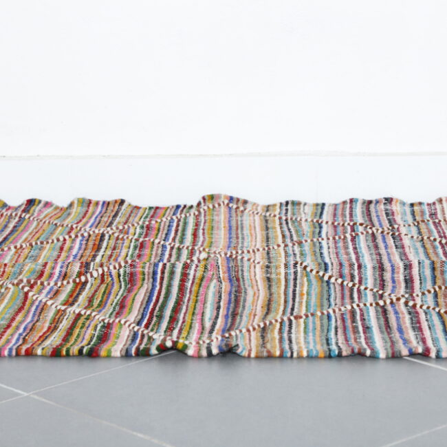 Colorful Moroccan Kilim with Diamond Lattice - Image 5