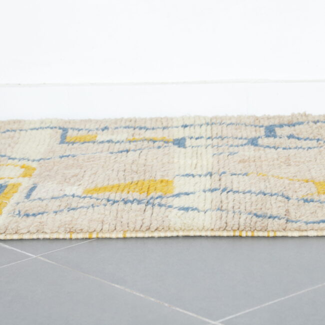 Abstract Moroccan Azilal Rug with Geometric Lines - Image 5