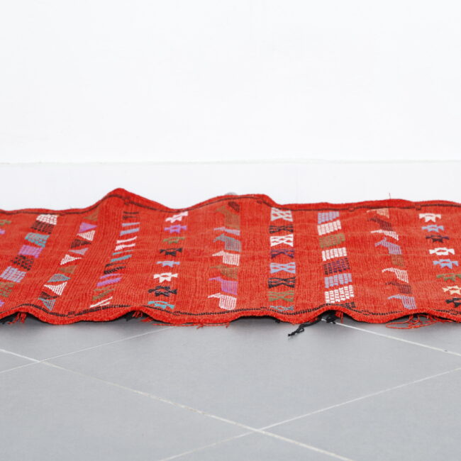 Vibrant Moroccan Kilim with Geometric Motifs - Image 6