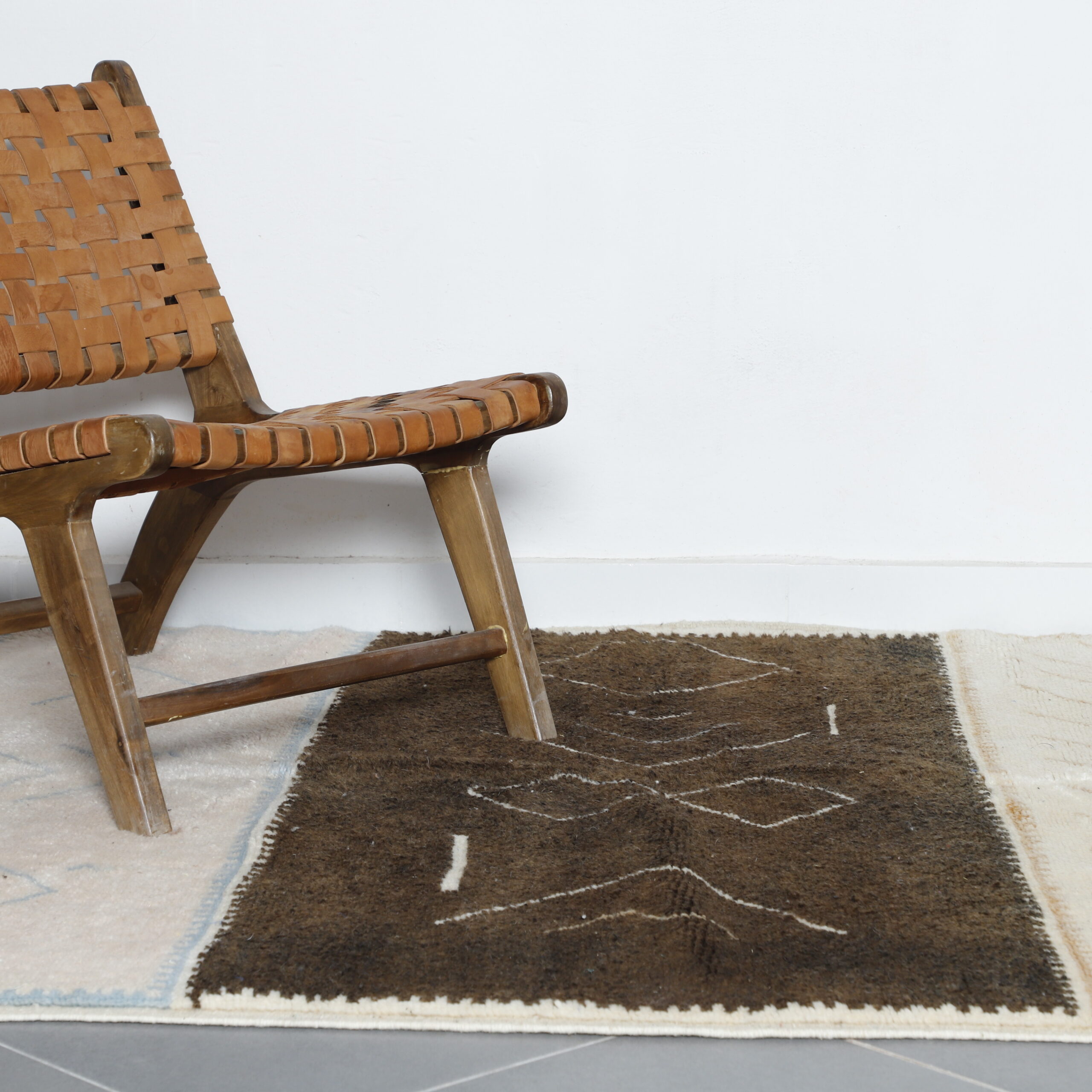 Striking Moroccan Azilal Rug with Symbolic Motifs - Image 2