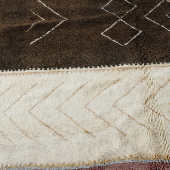 Striking Moroccan Azilal Rug with Symbolic Motifs - Image 3