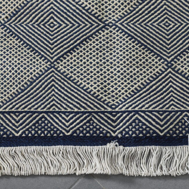Classic Moroccan Zanafi Rug with Diamond Lattice - Image 6