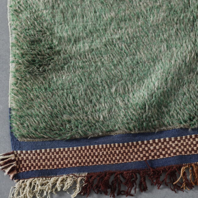 Textured Moroccan Azilal Rug with Earthy Stripes - Image 6