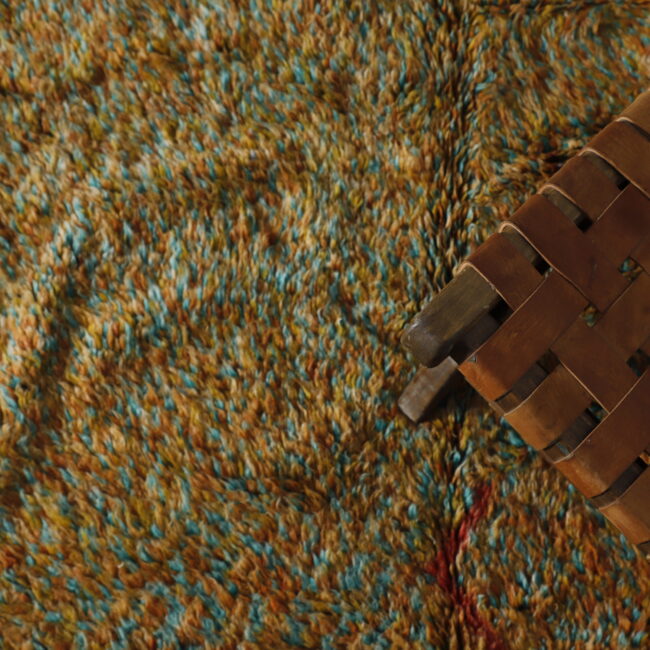 Unique Moroccan Rug with Tribal Motifs - Image 6