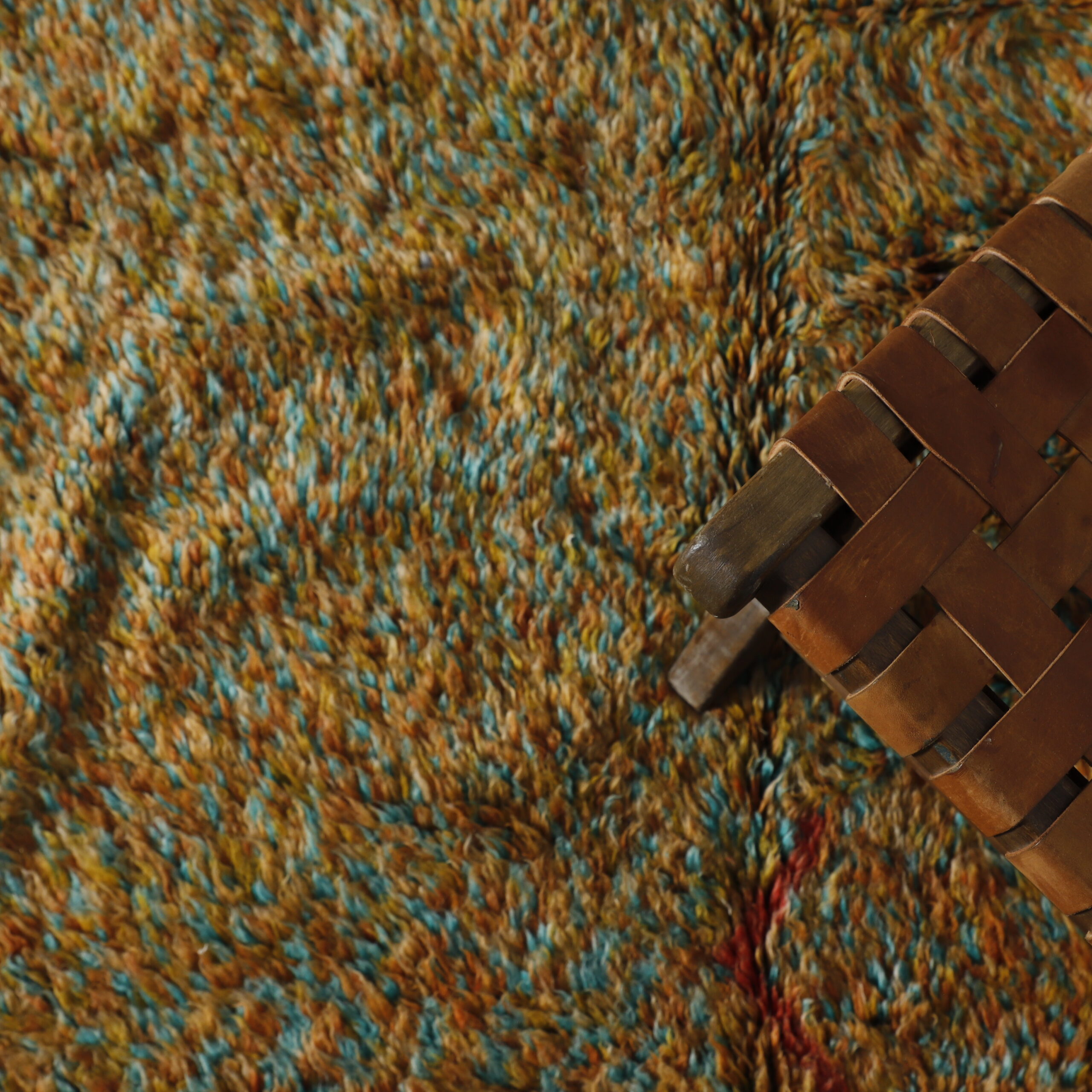 Unique Moroccan Rug with Tribal Motifs - Image 6