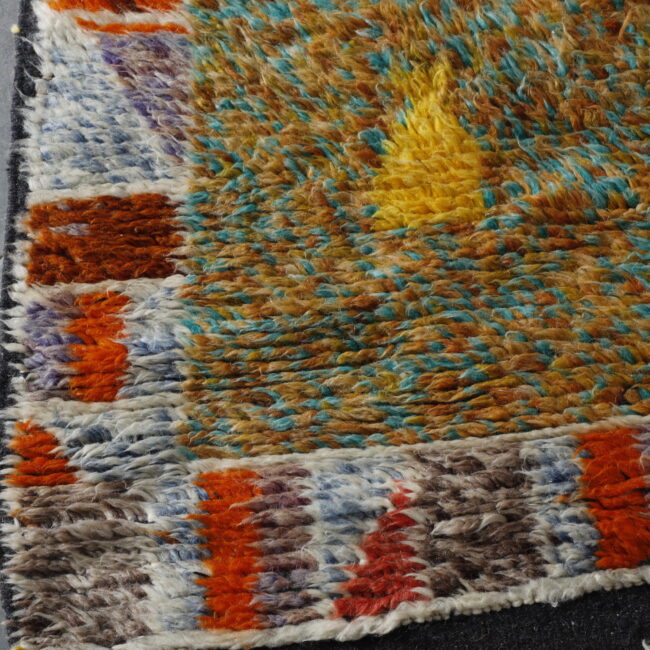 Unique Moroccan Rug with Tribal Motifs - Image 4