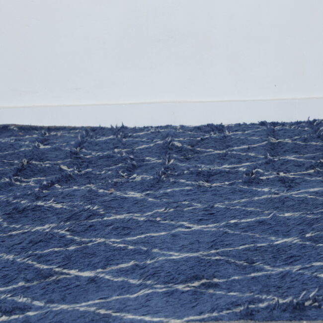 Luxurious Moroccan Beni Ourain Rug with Diamond Lattice - Image 2