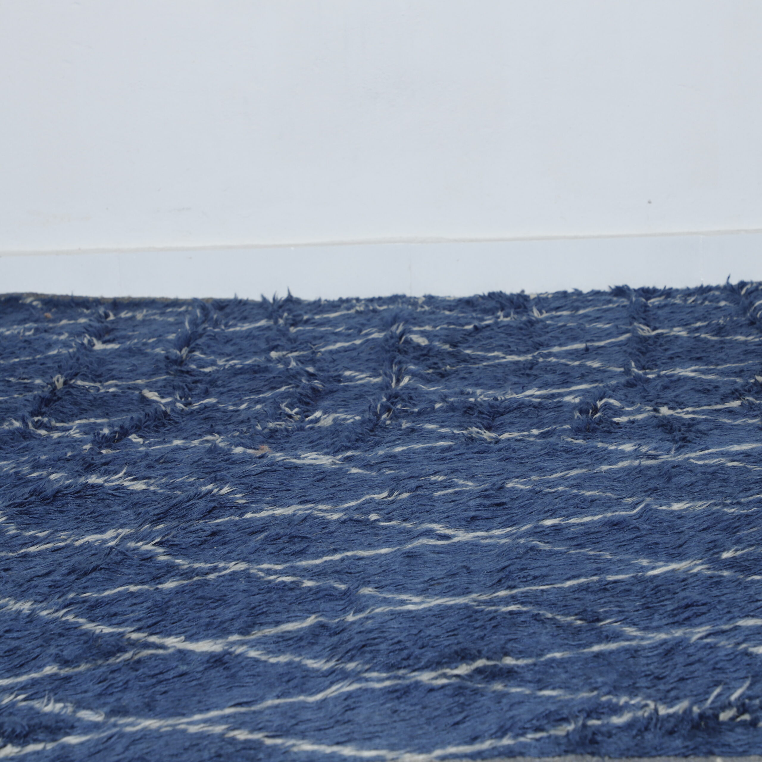 Luxurious Moroccan Beni Ourain Rug with Diamond Lattice - Image 2