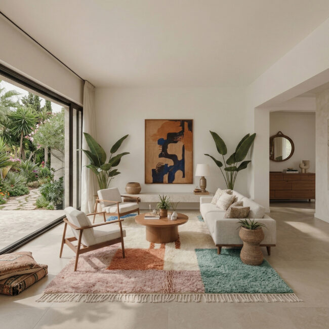 Handmade Moroccan Mrirt Rugs Wool - Image 2