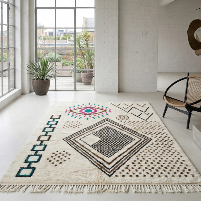 Custom Size Handmade Moroccan Mrirt Rugs Wool - Image 2