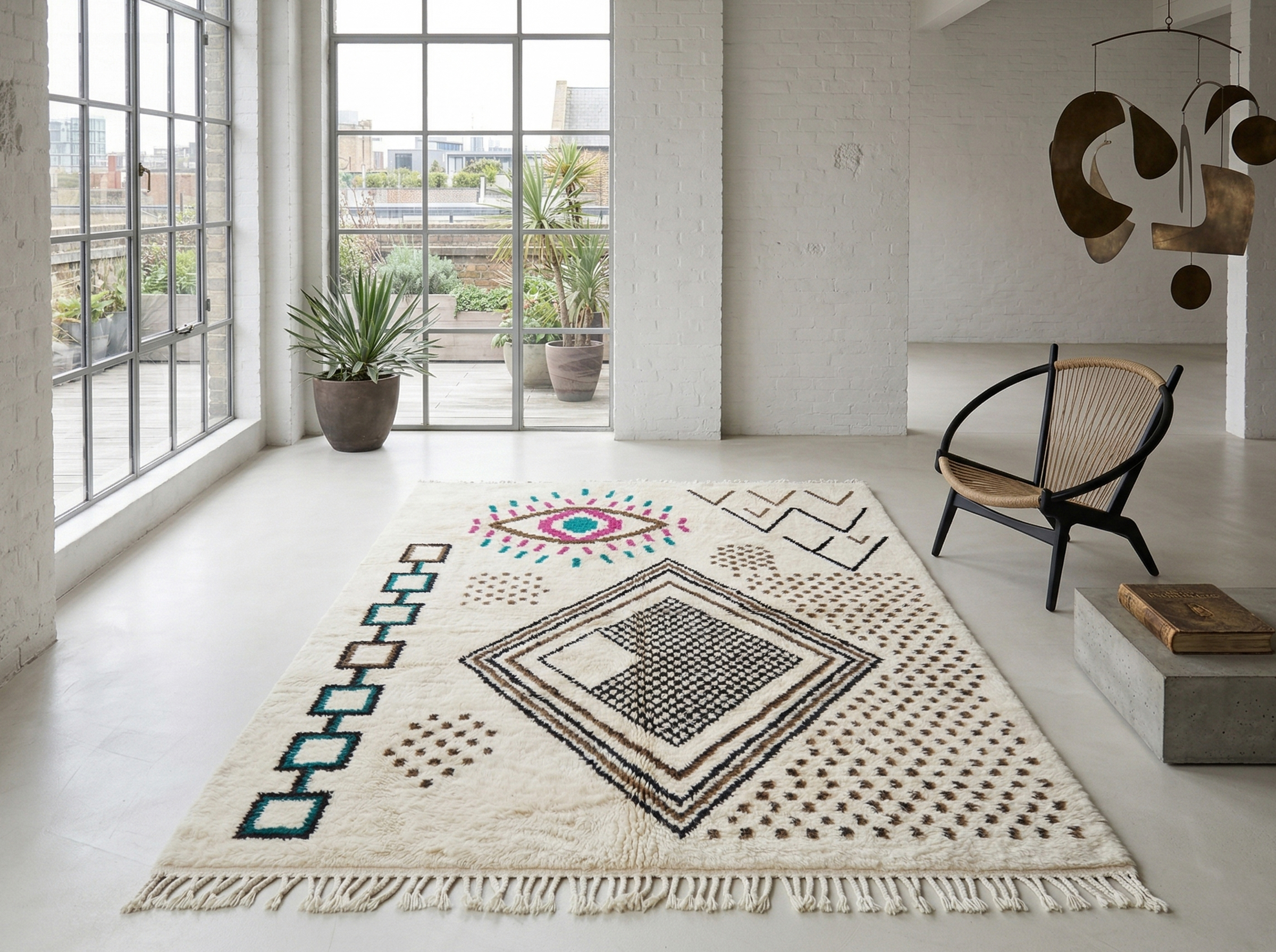 Custom Size Handmade Moroccan Mrirt Rugs Wool - Image 2