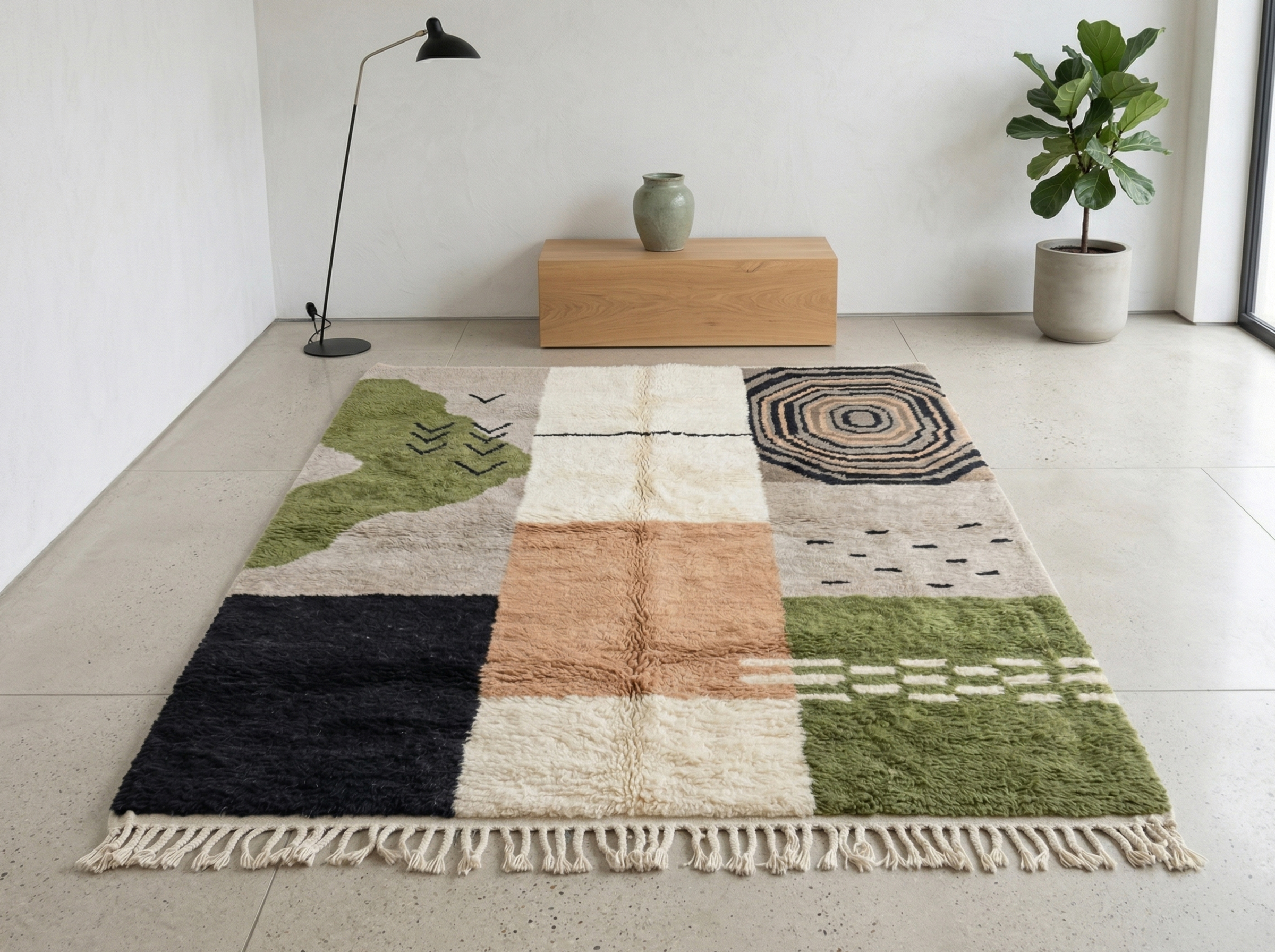 Custom Size Handmade Moroccan Mrirt Rugs Wool - Image 2