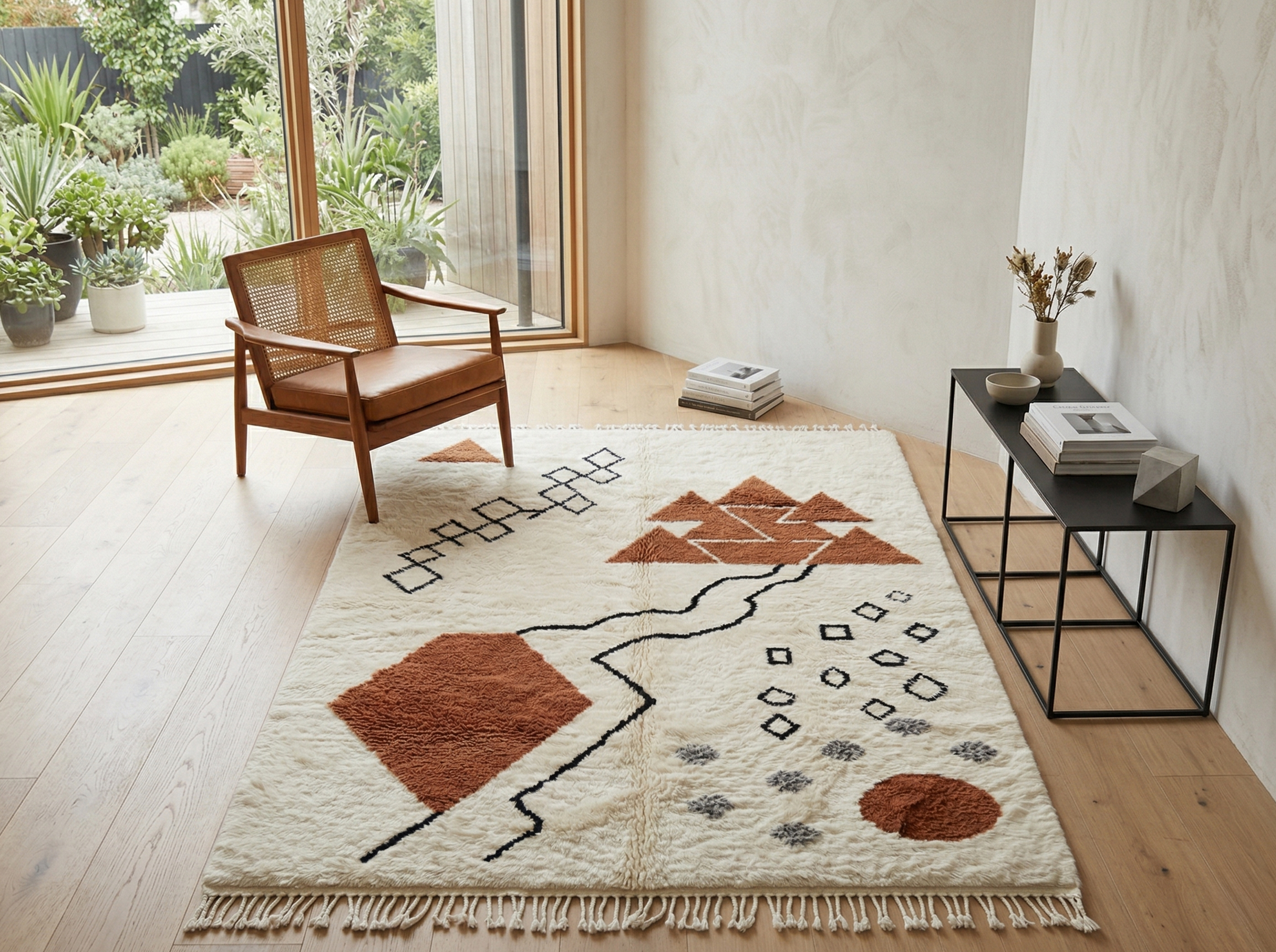 Custom Size Handmade Moroccan Mrirt Rugs Wool - Image 2