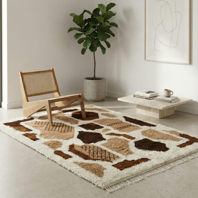 Custom Size Handmade Moroccan Mrirt Rugs Wool - Image 2