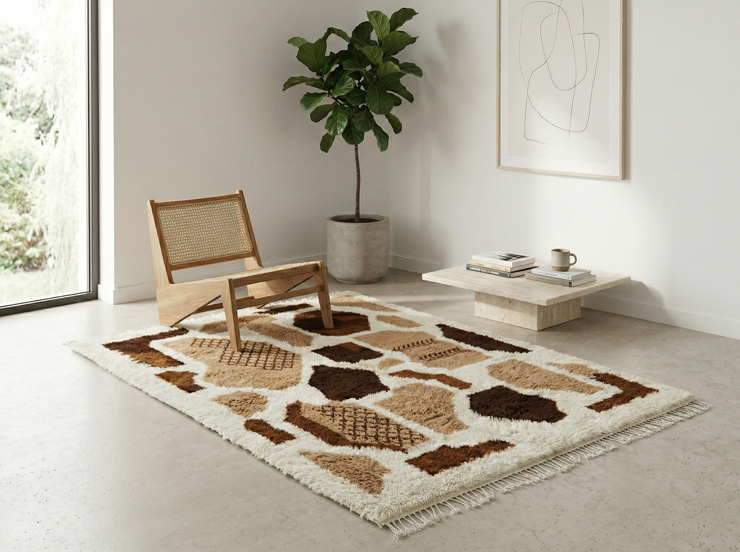 Custom Size Handmade Moroccan Mrirt Rugs Wool - Image 2