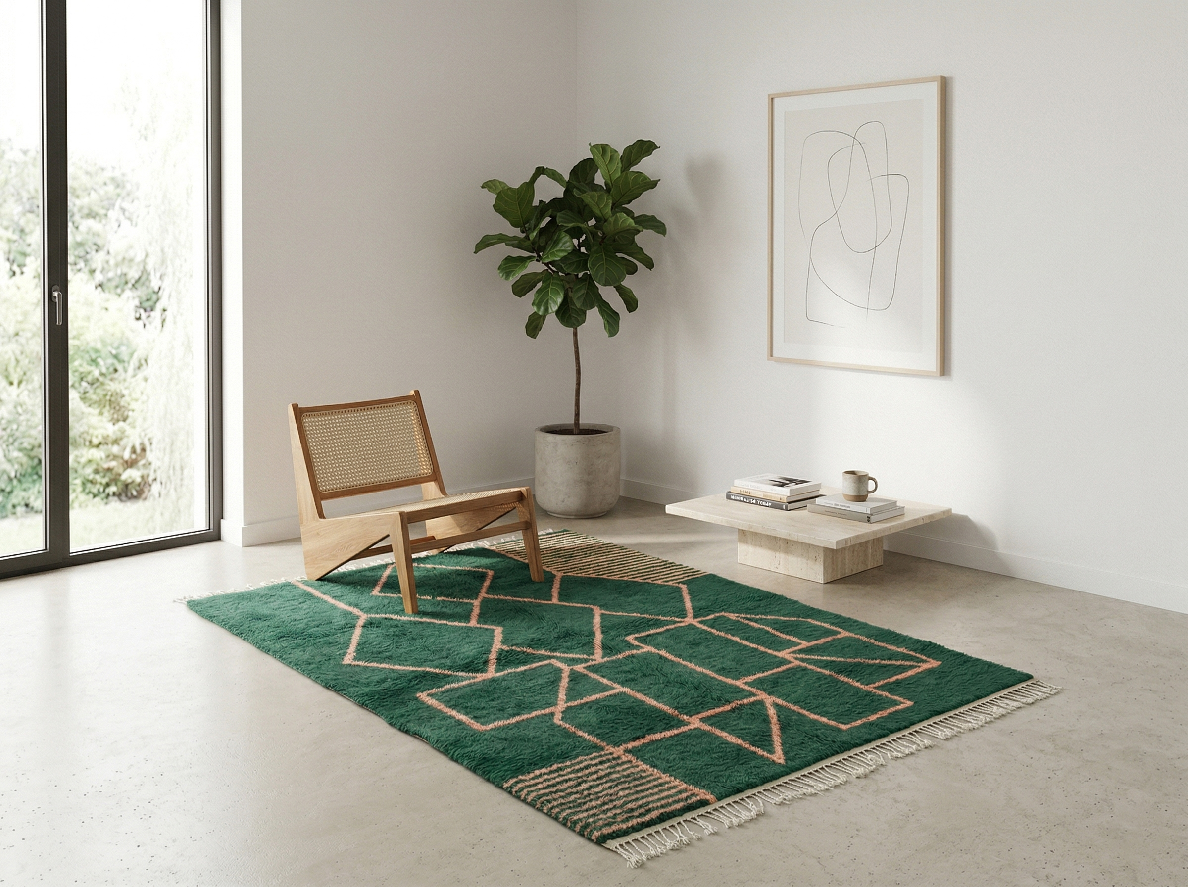 Custom Size Handmade Moroccan Mrirt Rugs Wool - Image 2
